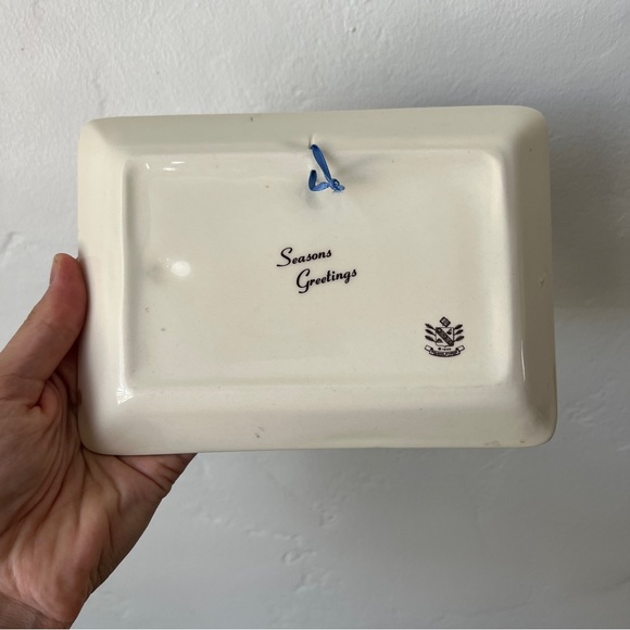 Vintage MCM Sailboat trinket dish decorative plate gilded Delano Studios 1965 - Picture 6 of 15